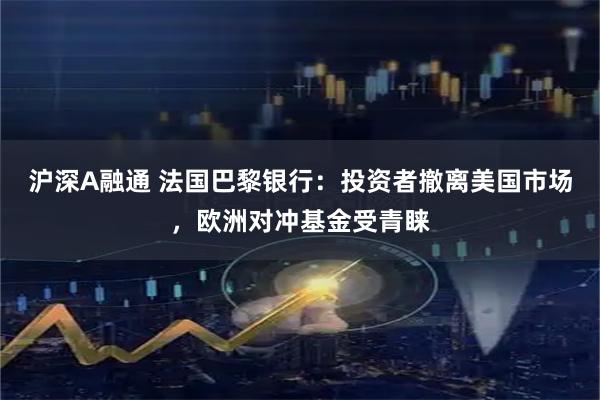 沪深A融通 法国巴黎银行:投资者撤离美国市场,欧洲对冲基金受青睐