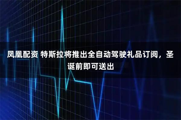 凤凰配资 特斯拉将推出全自动驾驶礼品订阅，圣诞前即可送出